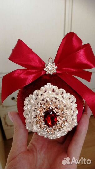 Набор новогодних шаров ручной работы