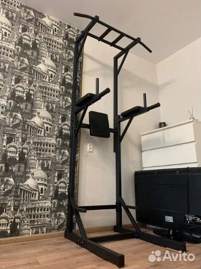 Напольный турник стойка с брусьями спорт комплекс