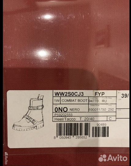 Ботинки Valentino garavani, 39,5 оригинал