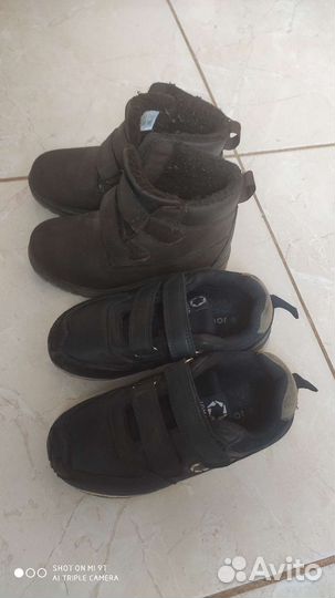 Ботинки зимние детские и кроссовки 29 размер