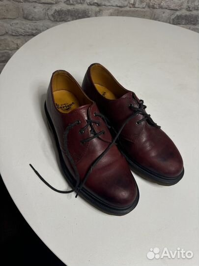 DR. martens 1461 cherry RED smooth бордовые