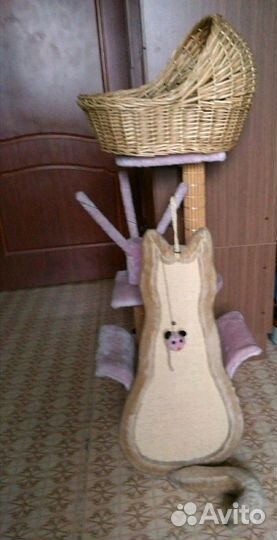 Для кошки лежанка, Когтедралка, миска