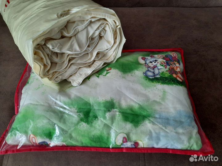 Одеяло шерстяное + подушка
