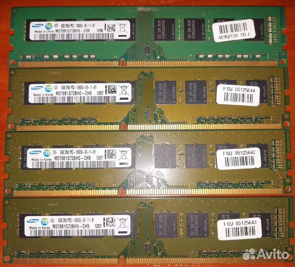 Dimm DDR3 8 Гбайт Samsung m378b1g73bh0-CH9