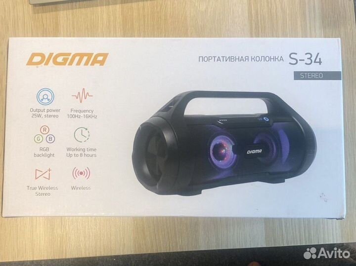 Digma S-34 портативная колнка
