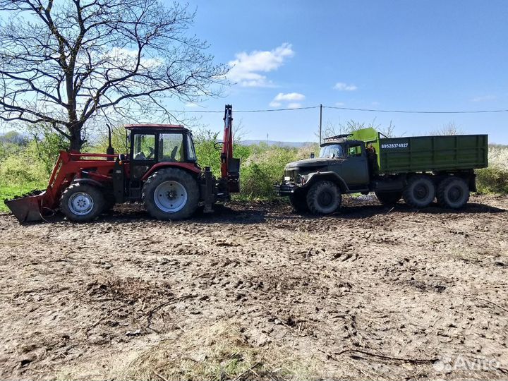 Аренда экскаватора-погрузчика Очиcтка участков