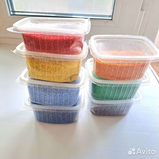 Цветной песок для флорариумов и аппликации