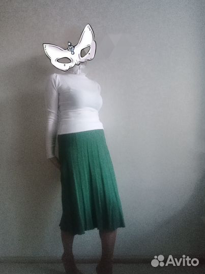 Юбка ангора на подкладе