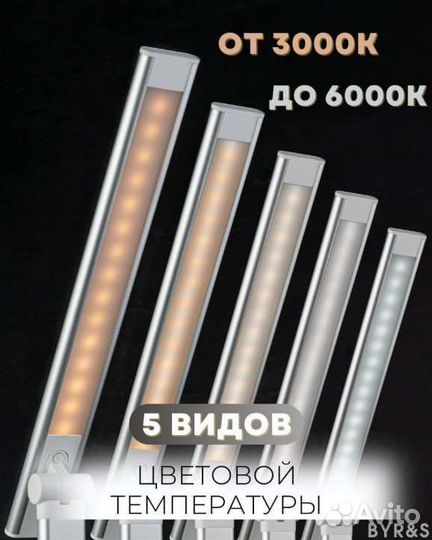 Лампа настольная светодиод с беспроводной зарядкой