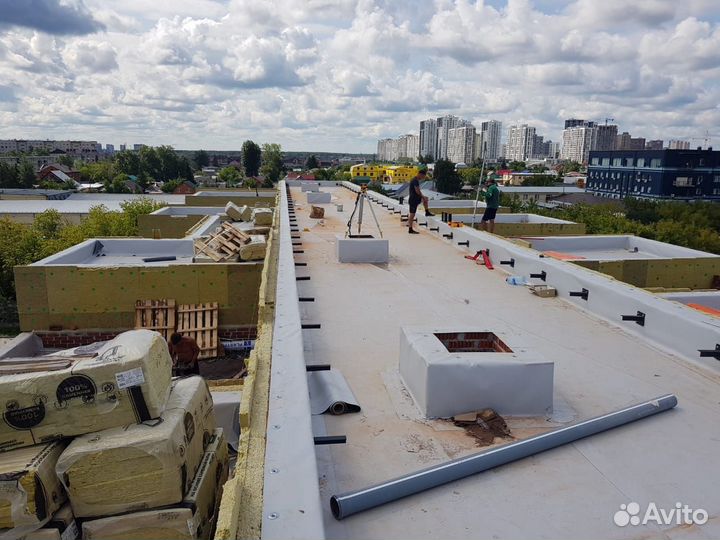 Монтаж кровельной мембраны