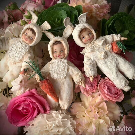 Ватные елочные игрушки