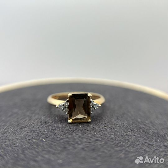 Кольцо 585 раухтопаз 16,5р