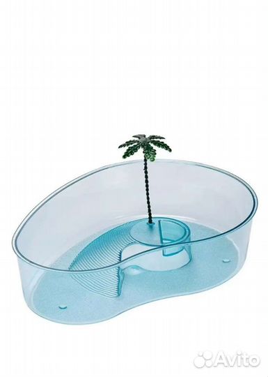 Чаша для черепах 31x22x7,5см. В комплекте пальма