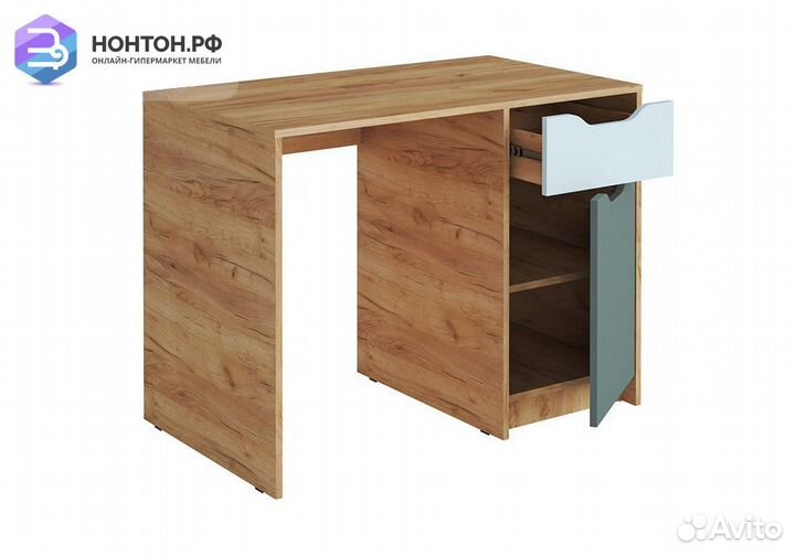 Стол письменный Rich дуб крафт золотой / мята / су