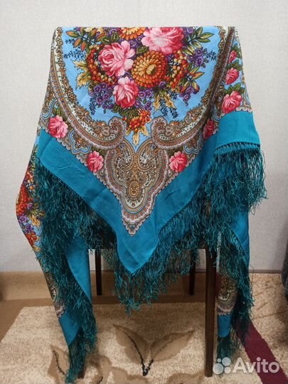 Павловопосадский платок шерсть новый