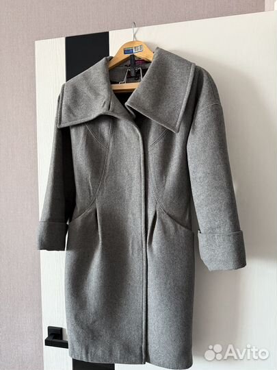 Пальто женское шерсть весна демисезон серое