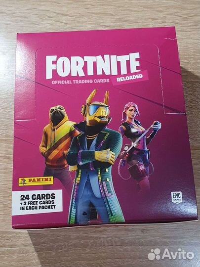 Упаковки с карточками fortnite