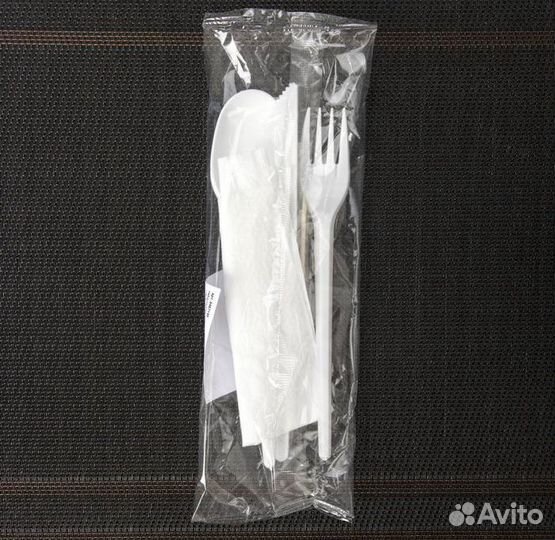 Набор одноразовой посуды 5в1 вилка ложка нож