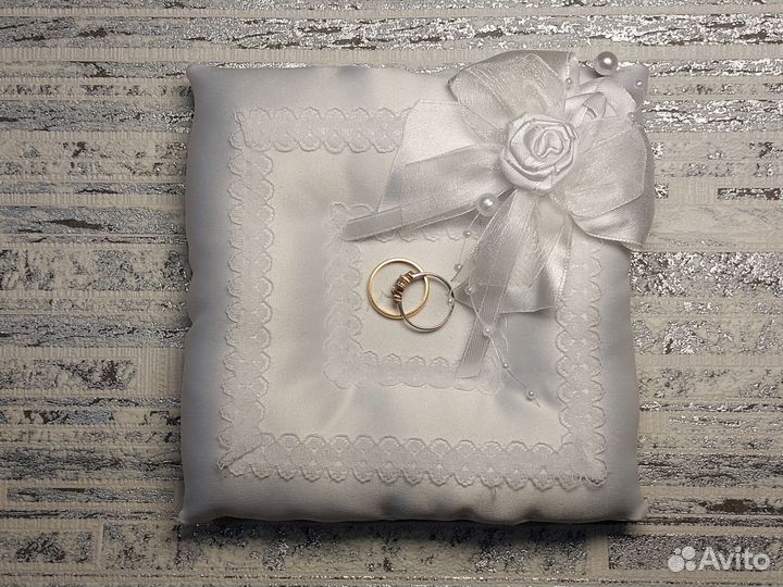 Подушка Свадебная для колец, в ассортименте, ручна