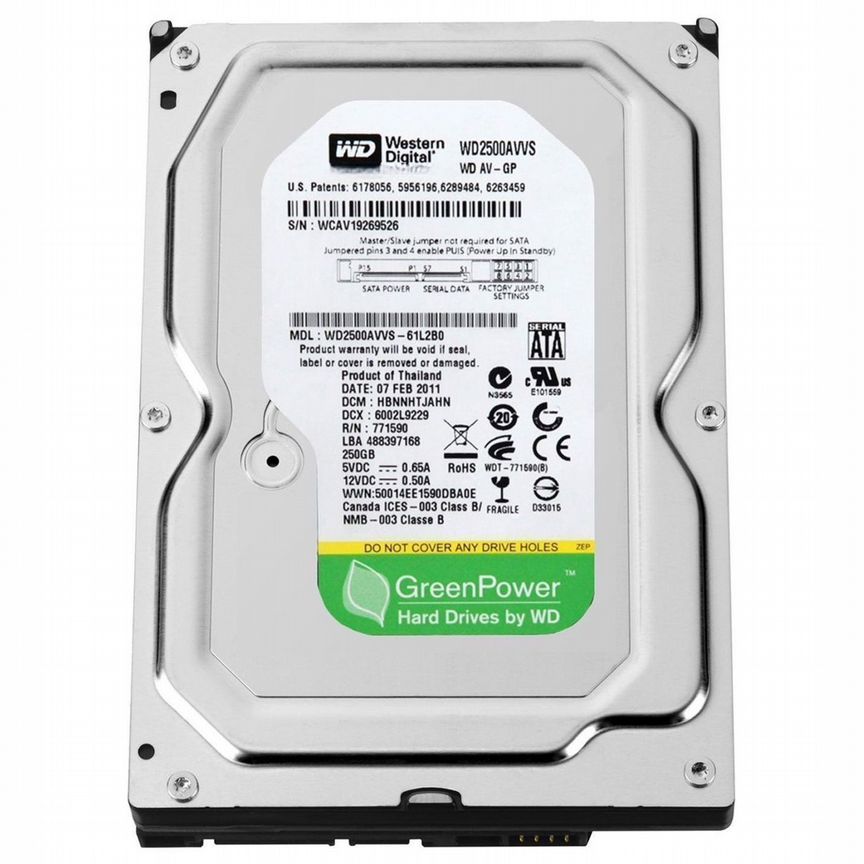 [WD2500AVVS] Жесткий Диск Western Digital 250gb Sata Wd2500avvs