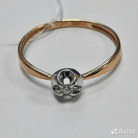 Золотое кольцо с бриллиантом 585(Рассрочка/Кредит)