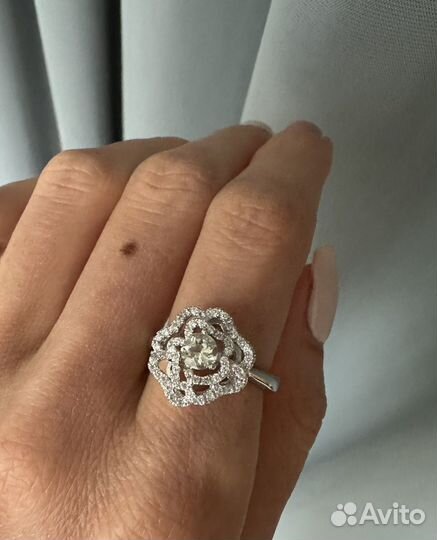 Кольцо серебро 925