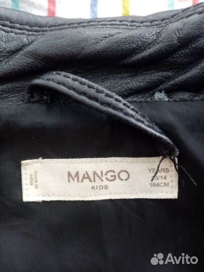Кожаная куртка косуха mango