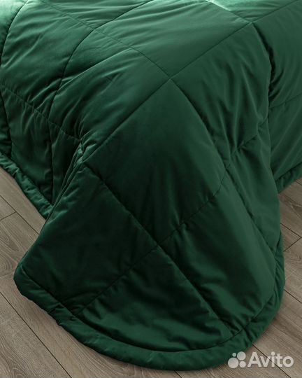 Покрывало бархат Беллиссимо изумруд
