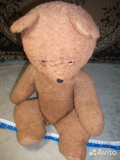 Винтажный плюшевый Медведь, рост 60 см