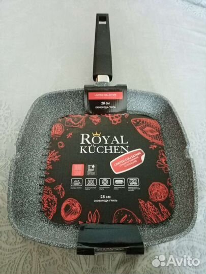 Сковорода гриль новая 28 см