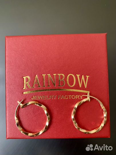 Серьги Конго золото 585 пробы новые