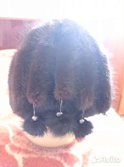 Шапка норковая женская