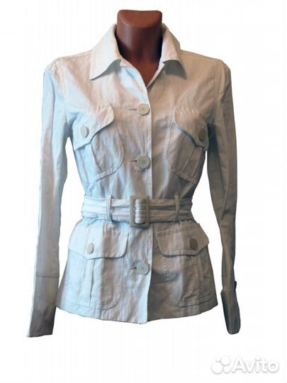 Куртка женская белая с поясом новая, Италия, 262