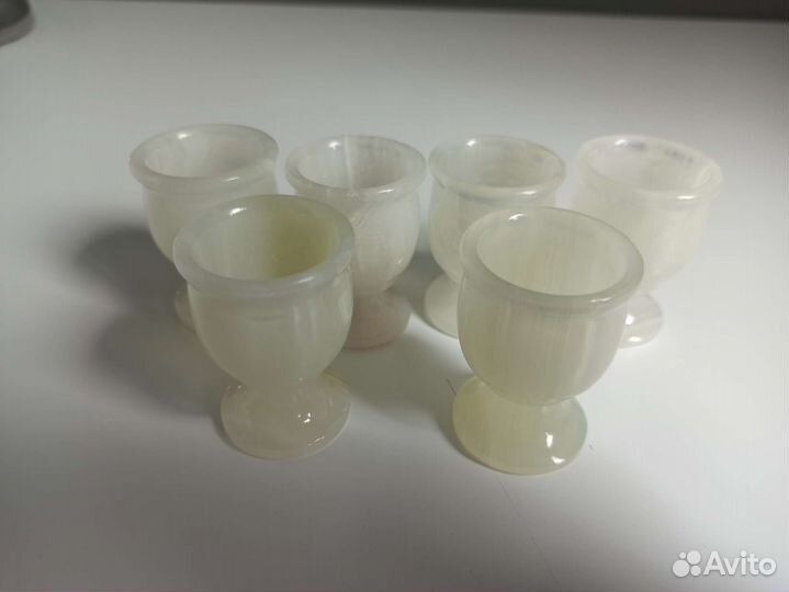 Рюмки из оникса, набор 6 штук