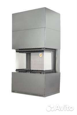 Камин Родос 800 Графит/белый шамот