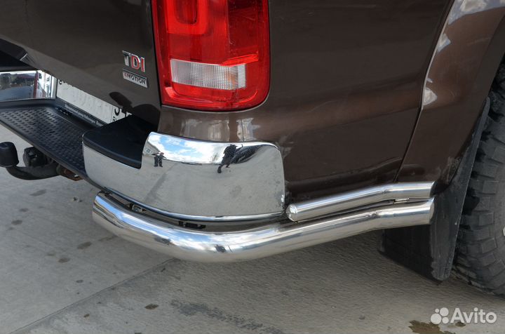 Защита заднего бампера VW Amarok двойная угловая