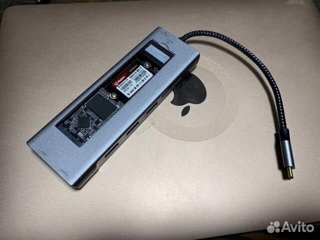 Хаб USB Type C - hdmi, M2 SATA usb 3.0