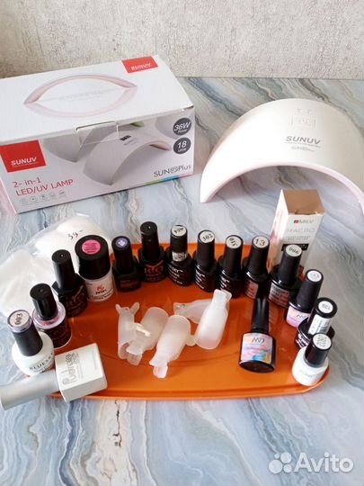 Лампа LED/UV + всё для маникюра