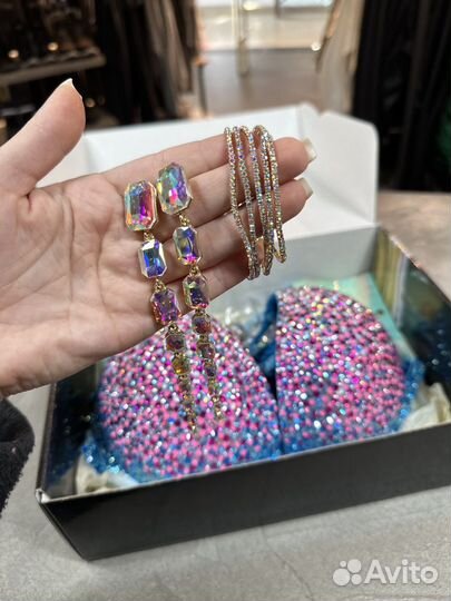 Серьги и браслет набор