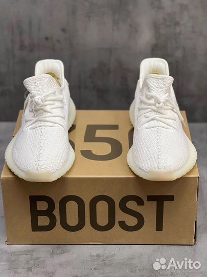 Кроссовки белые adidas yeezy boost 350 v2 (36-45 р