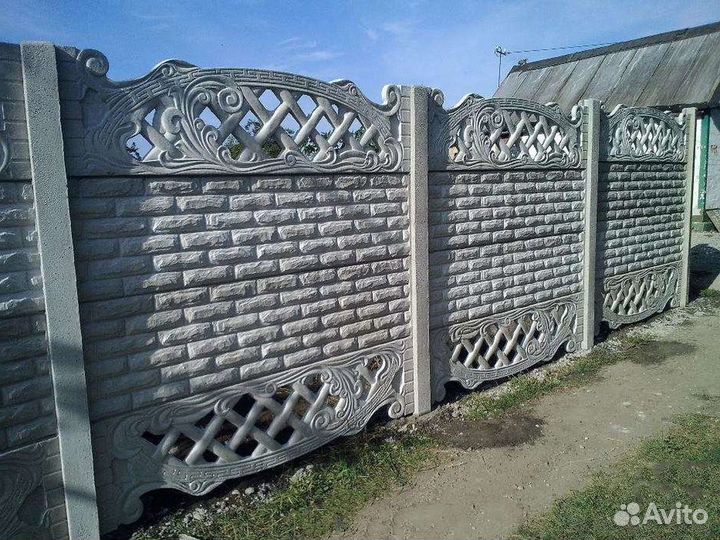 Забор, еврозабор бетонный