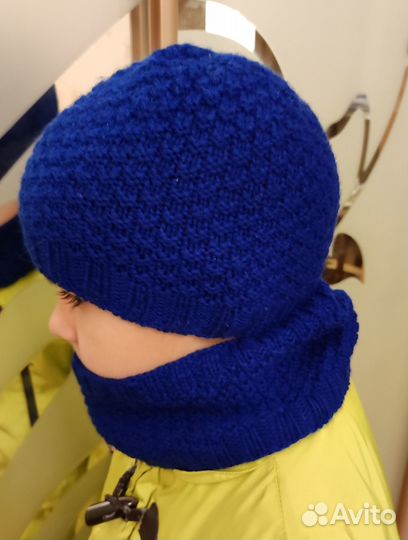Шапка и снуд д/мальчика 3-6 лет