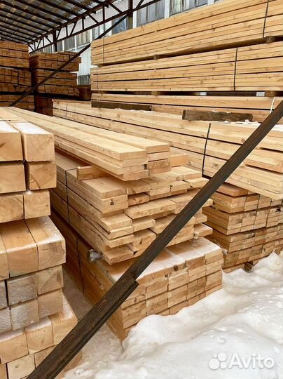 Доска обрезная 40х150х6000мм от производителя