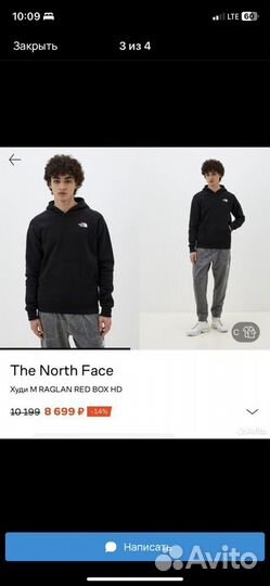 Худи The north face big logo сзади оригинал