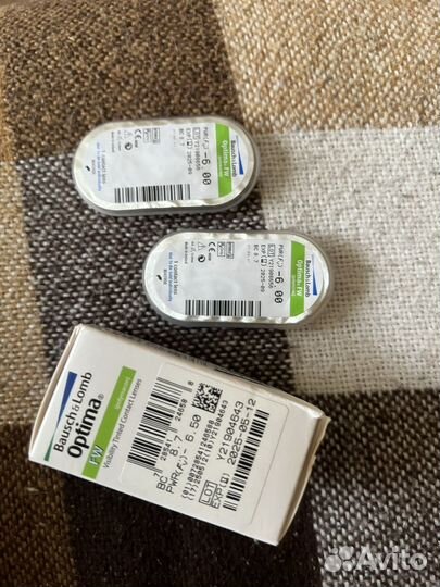 Линзы контактные и раствор -6