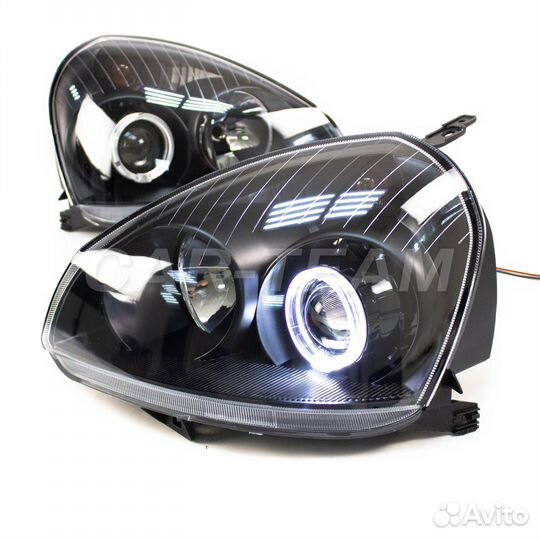 Фары LADA Priora би-линзы С ангельскими глазками