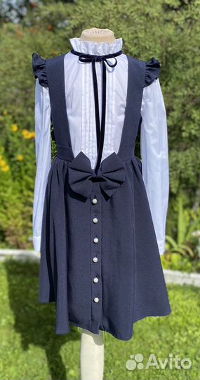 Школьный сарафан,синий,форма,платье,la mia perla