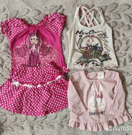 Одежда пакетом для девочки 6-18 мес