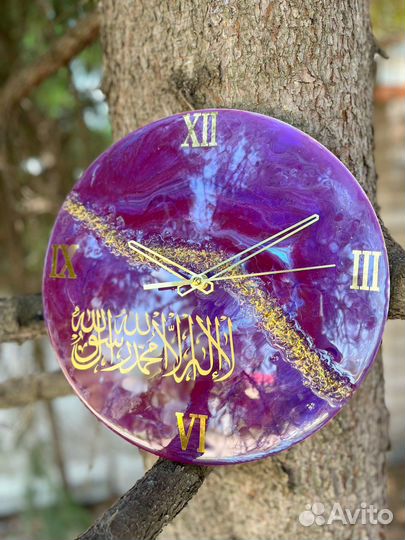 Часы настенные 30 см из эпоксидной смолы
