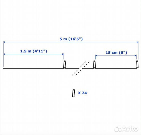 Гирлянда IKEA ledfyr, 24 светодиода